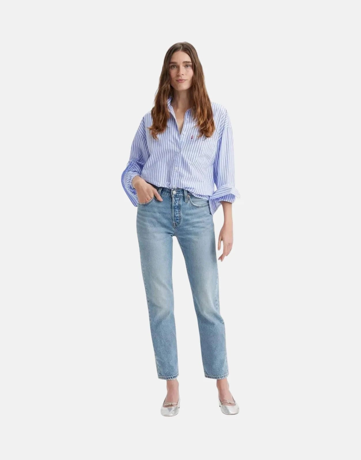 Levi's 501 Crop Lightweight Fun Flare Jeans - Subwear