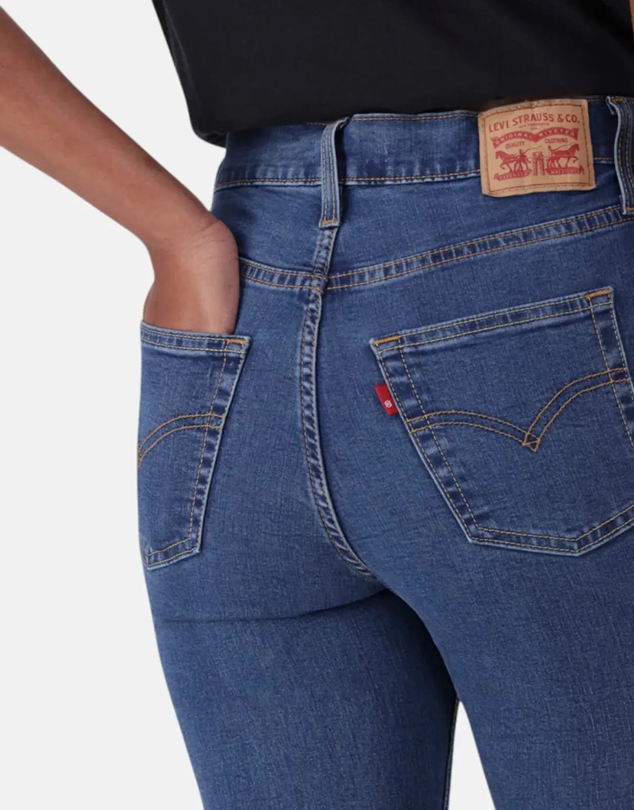 Levi's 720 Hirise Superskinny Mid Wash Jeans - Subwear