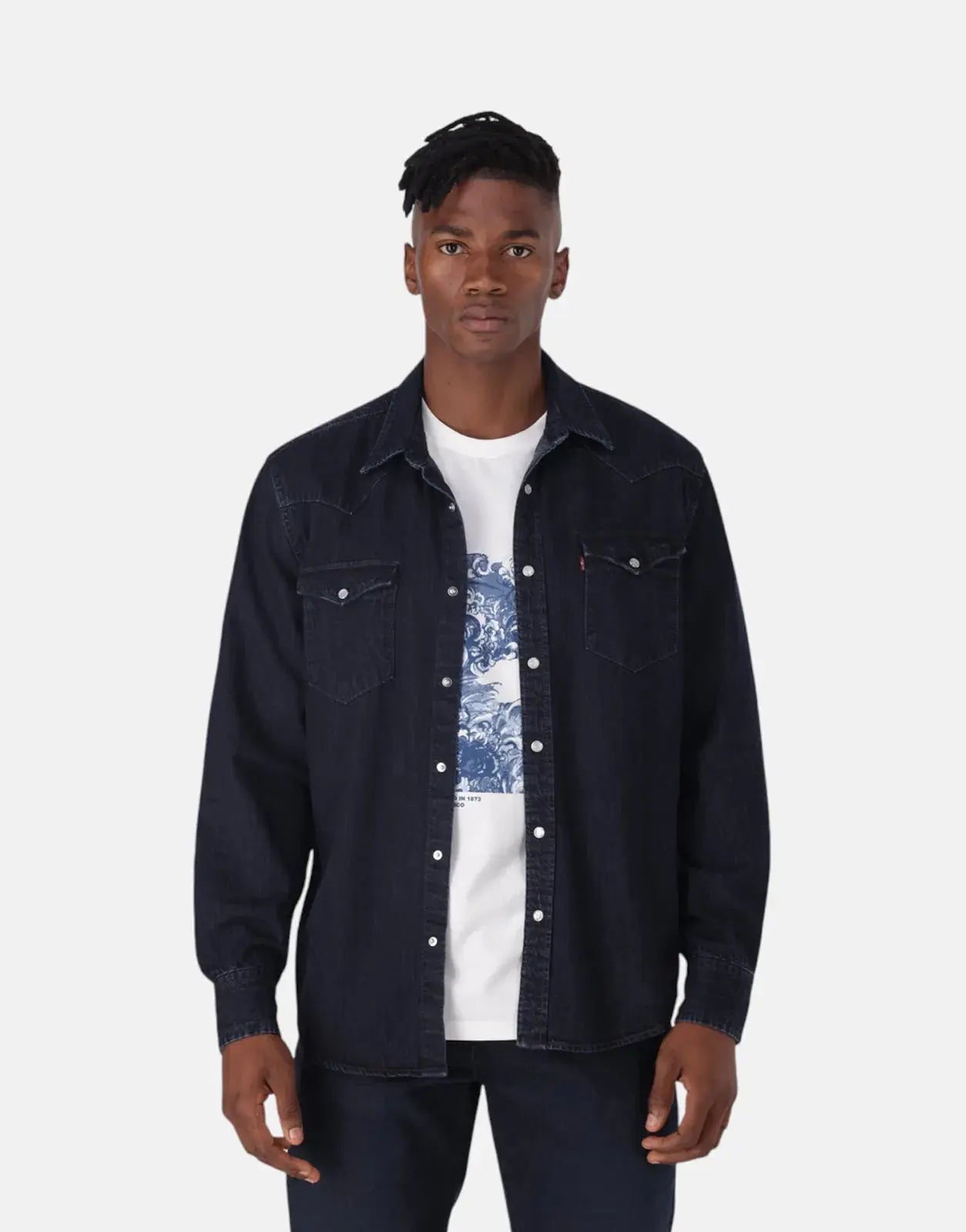 Levi's Classic Western Standard Blue Black Overdyed Shirt - Subwear