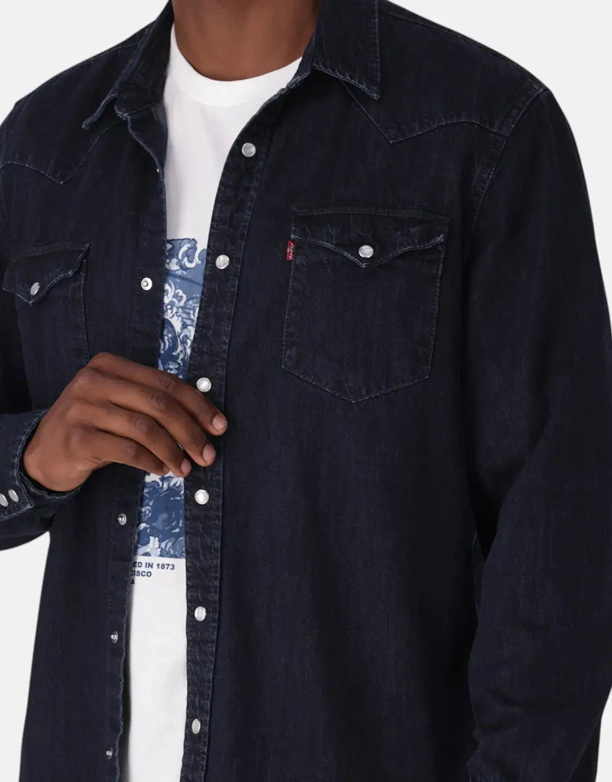 Levi's Classic Western Standard Blue Black Overdyed Shirt - Subwear