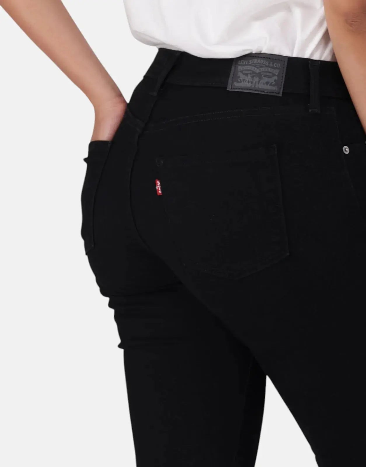 Levi's Curvy Hirise Super Skinny Black Saturation Jeans - Subwear
