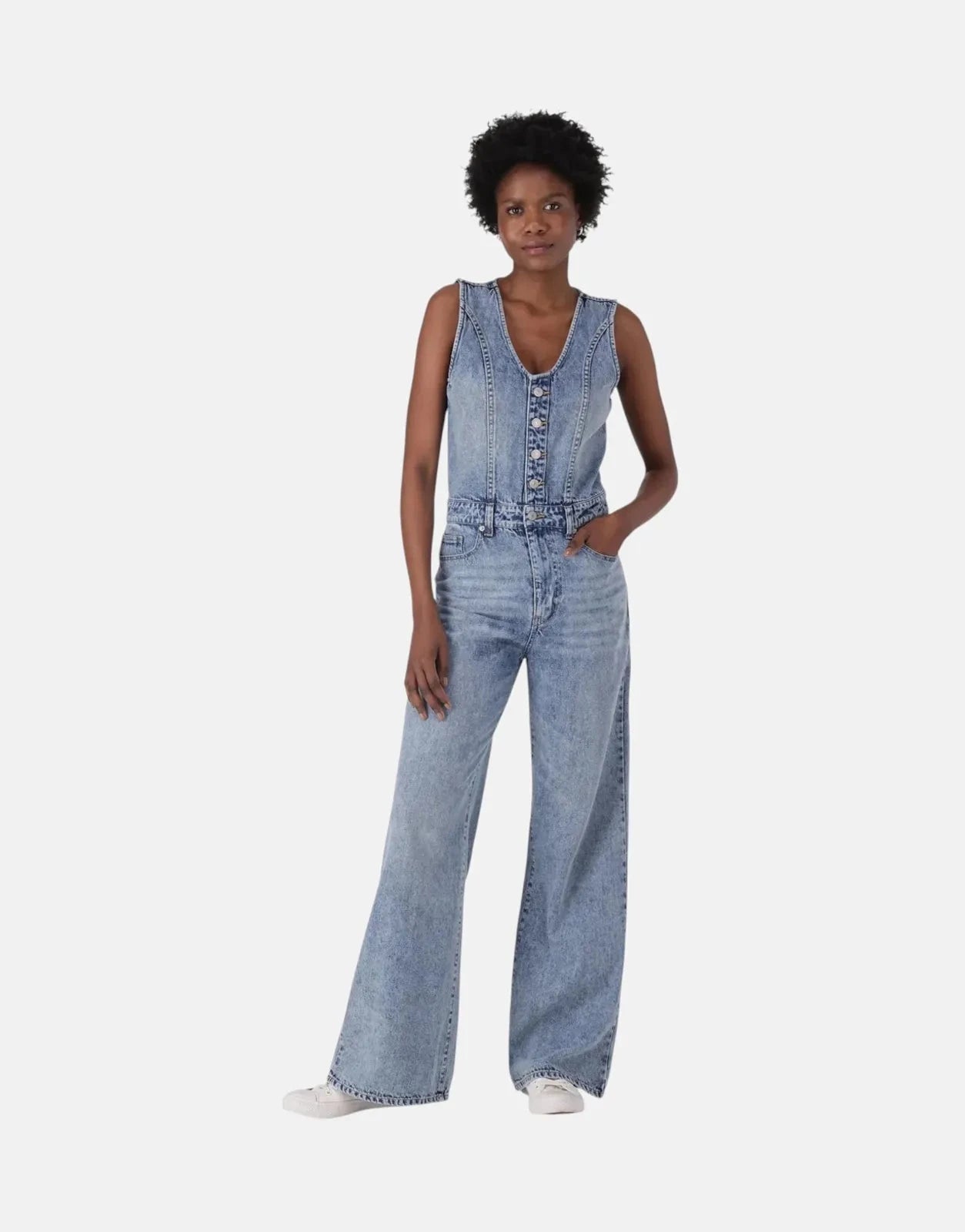 Levi's Denim Vest Wide Leg Dive Deep Jumpsuit - Subwear