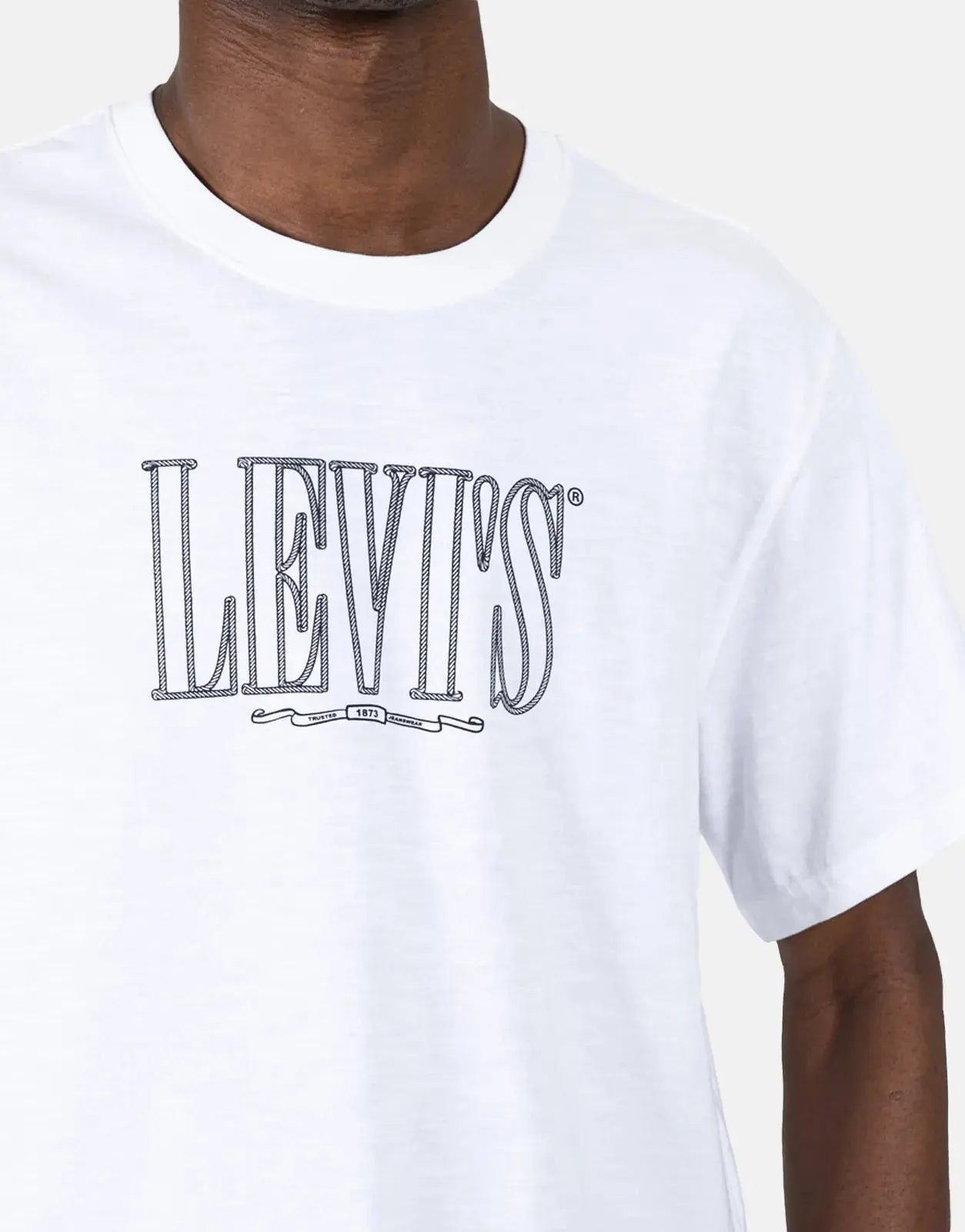 Levi's Relaxed Fit Rope Serif Logo White T-Shirt - Subwear