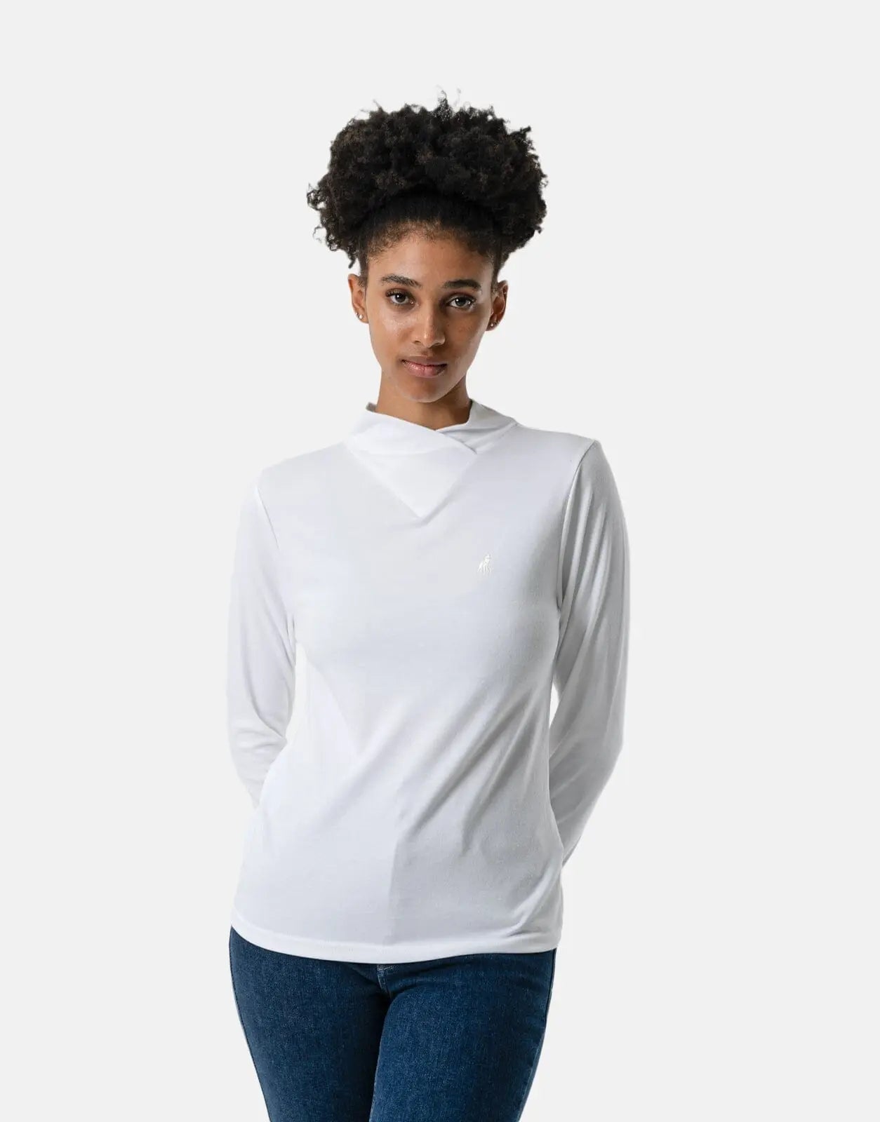Polo Ava LS Second Skin Ecru Top - Subwear