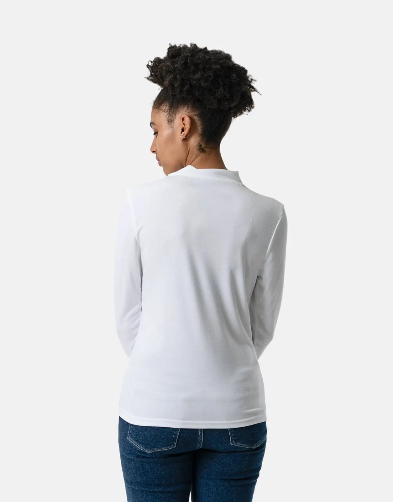 Polo Ava LS Second Skin Ecru Top - Subwear