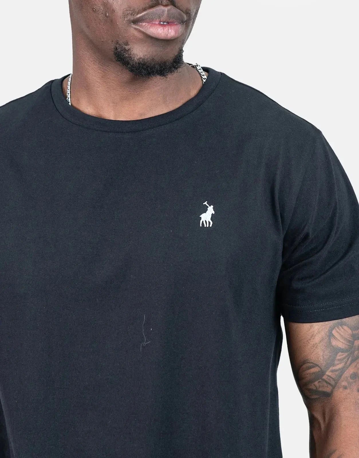 Polo Basic Crew Neck T-Shirt Black - Subwear