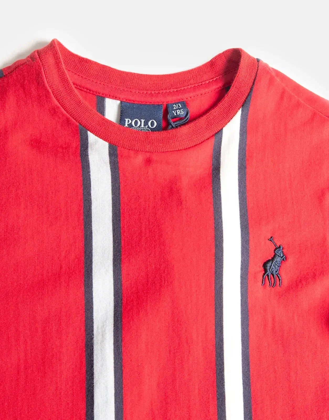 Polo Boys Blake Striped Samba Red T-Shirt - Subwear