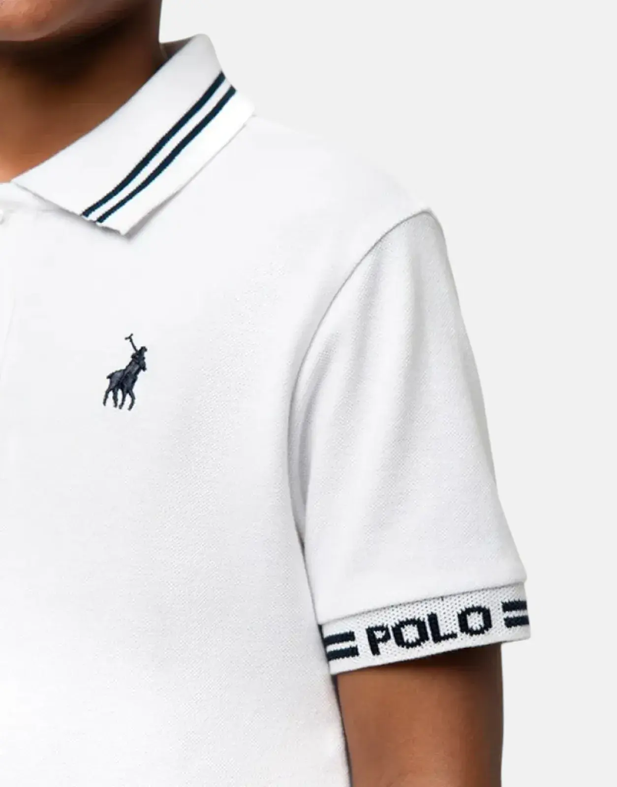 Polo Boys Owen Jacquard White Golfer - Subwear
