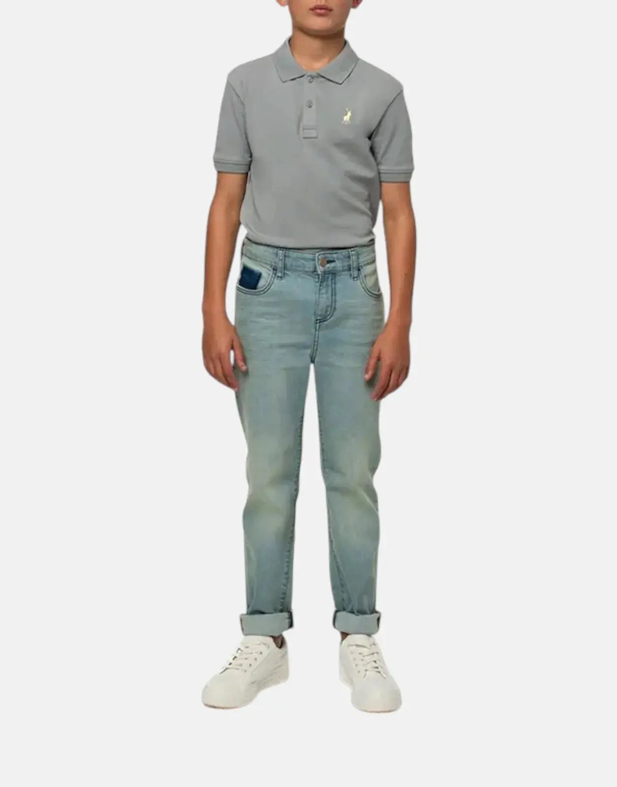 Polo Boys Rowan Tinted Slim Fit Light Wash Jeans - Subwear