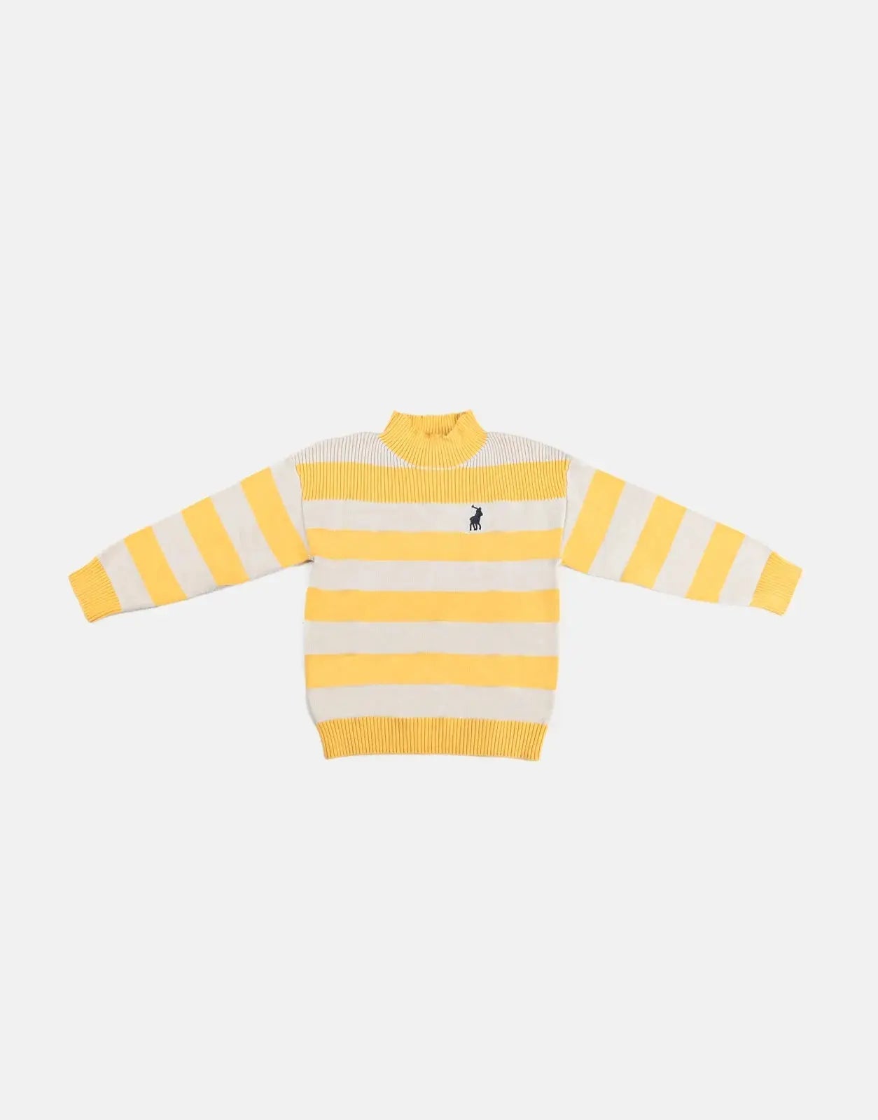 Polo Cara Striped Knitted Pullover Yellow - Subwear