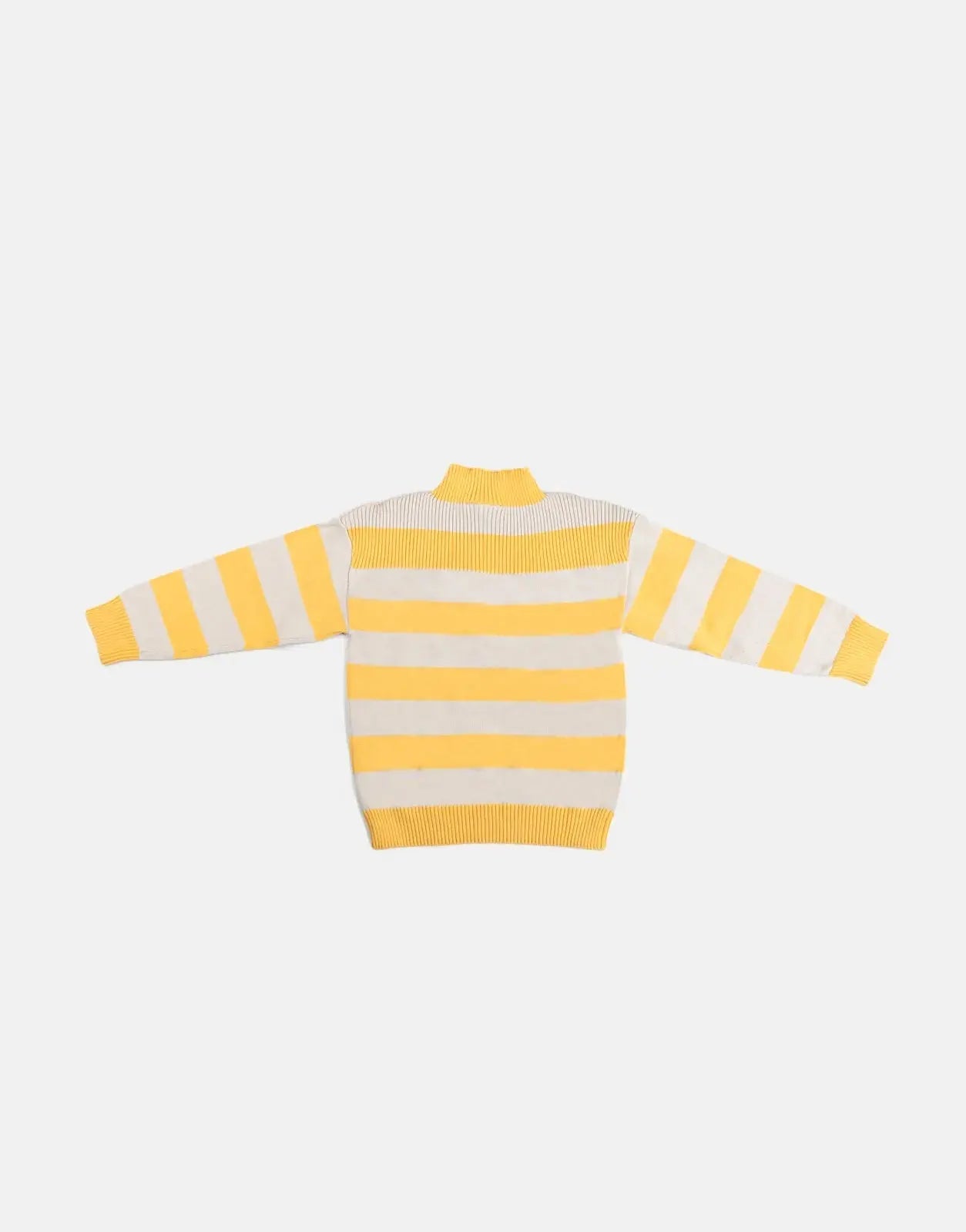 Polo Cara Striped Knitted Pullover Yellow - Subwear