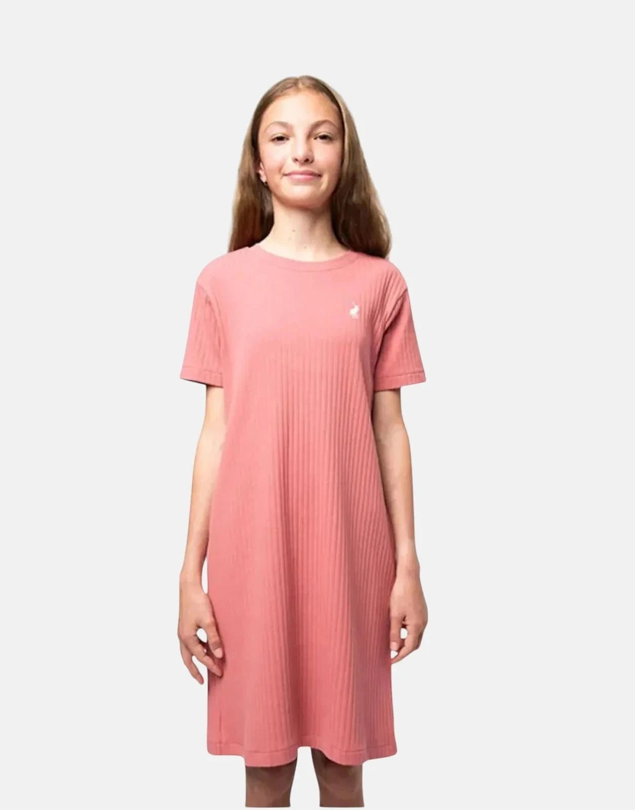 Polo Girls Gianna Rib Coral Dress - Subwear