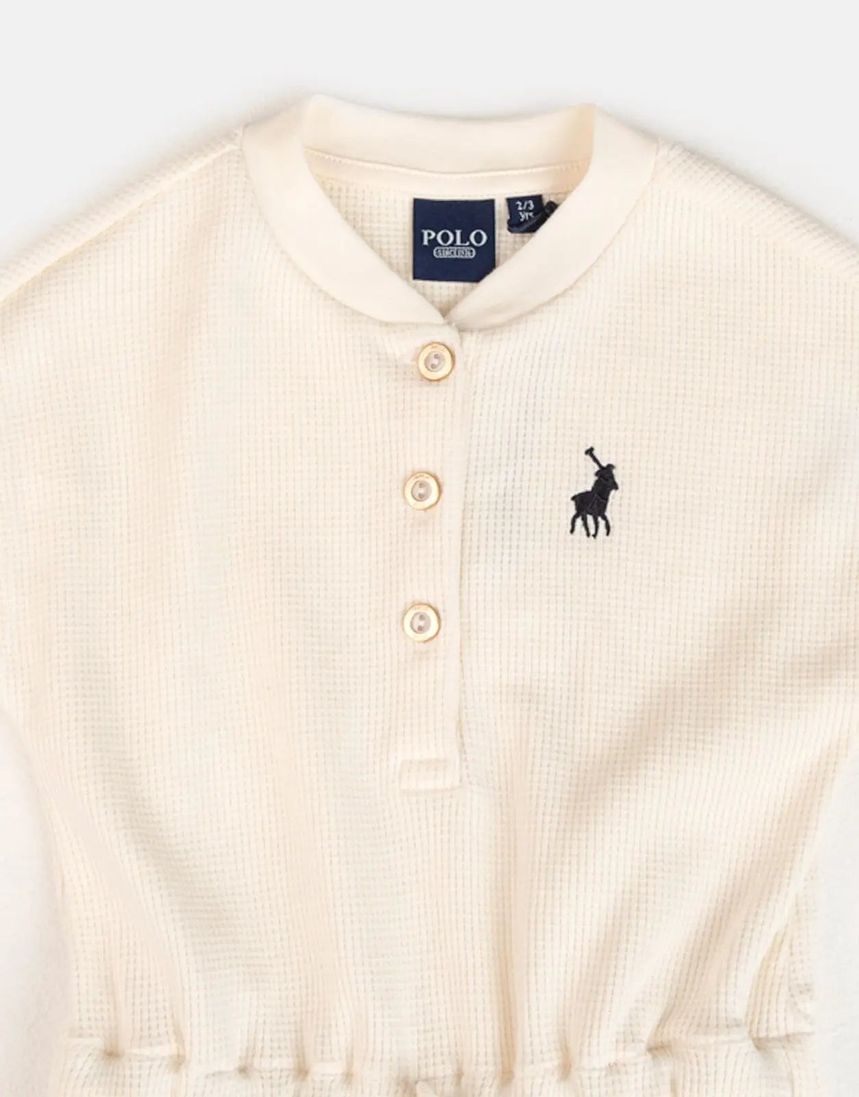 Polo Girls Gina Textured Off White Jumpsuit - Subwear