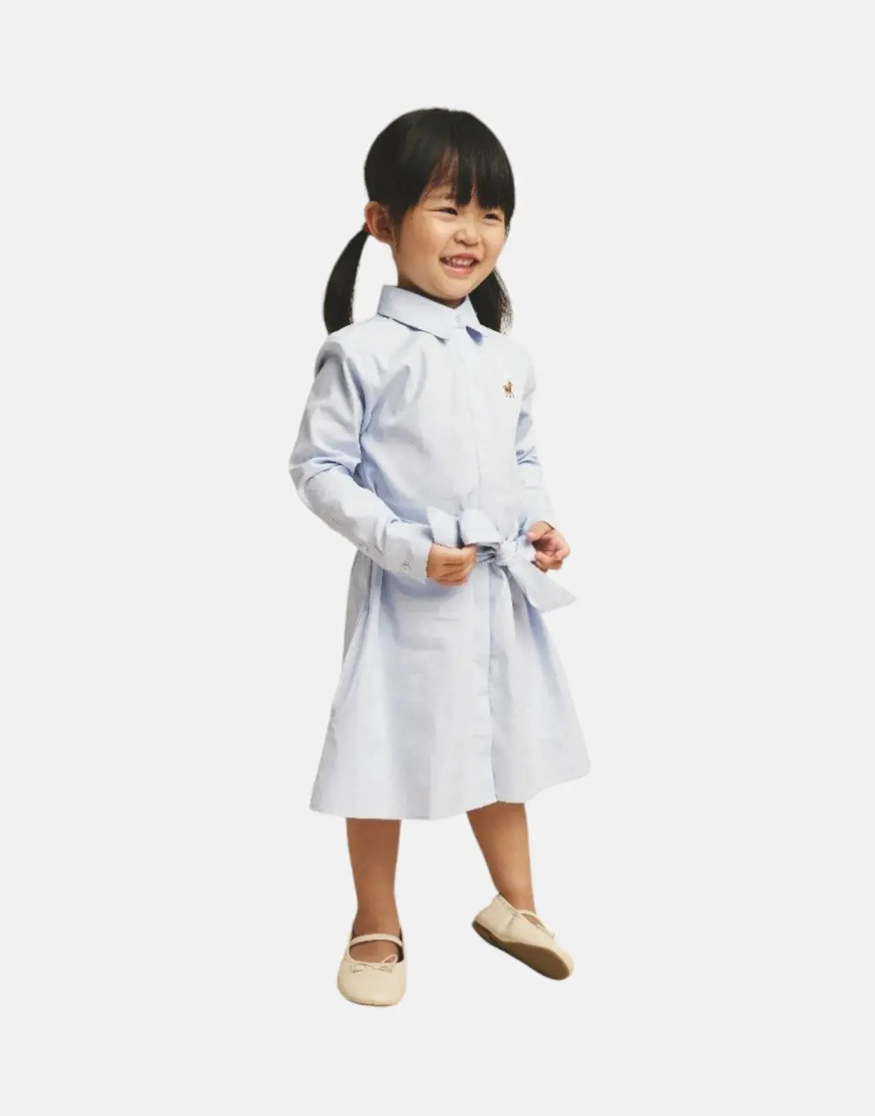 Polo Girls Harper Shirt Dress Ice Blue - Subwear