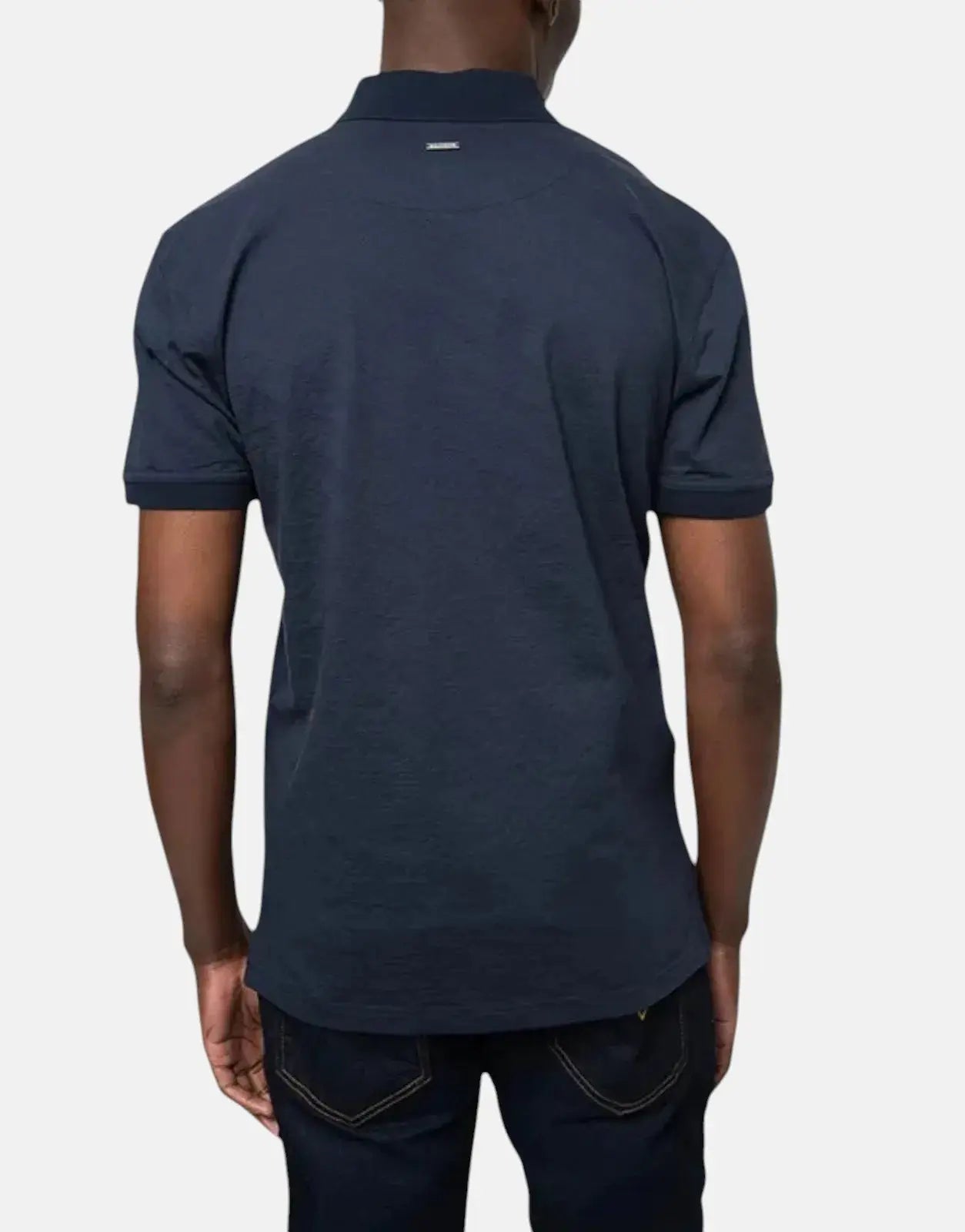 Polo Jacquard Quarter Zip Navy Golfer Polo