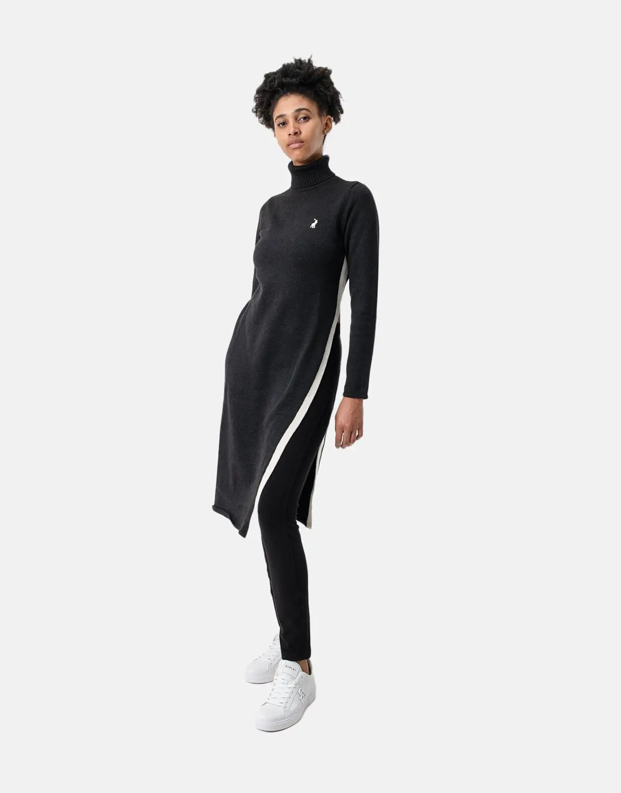 Polo Maya LS Black Knit Long Top - Subwear