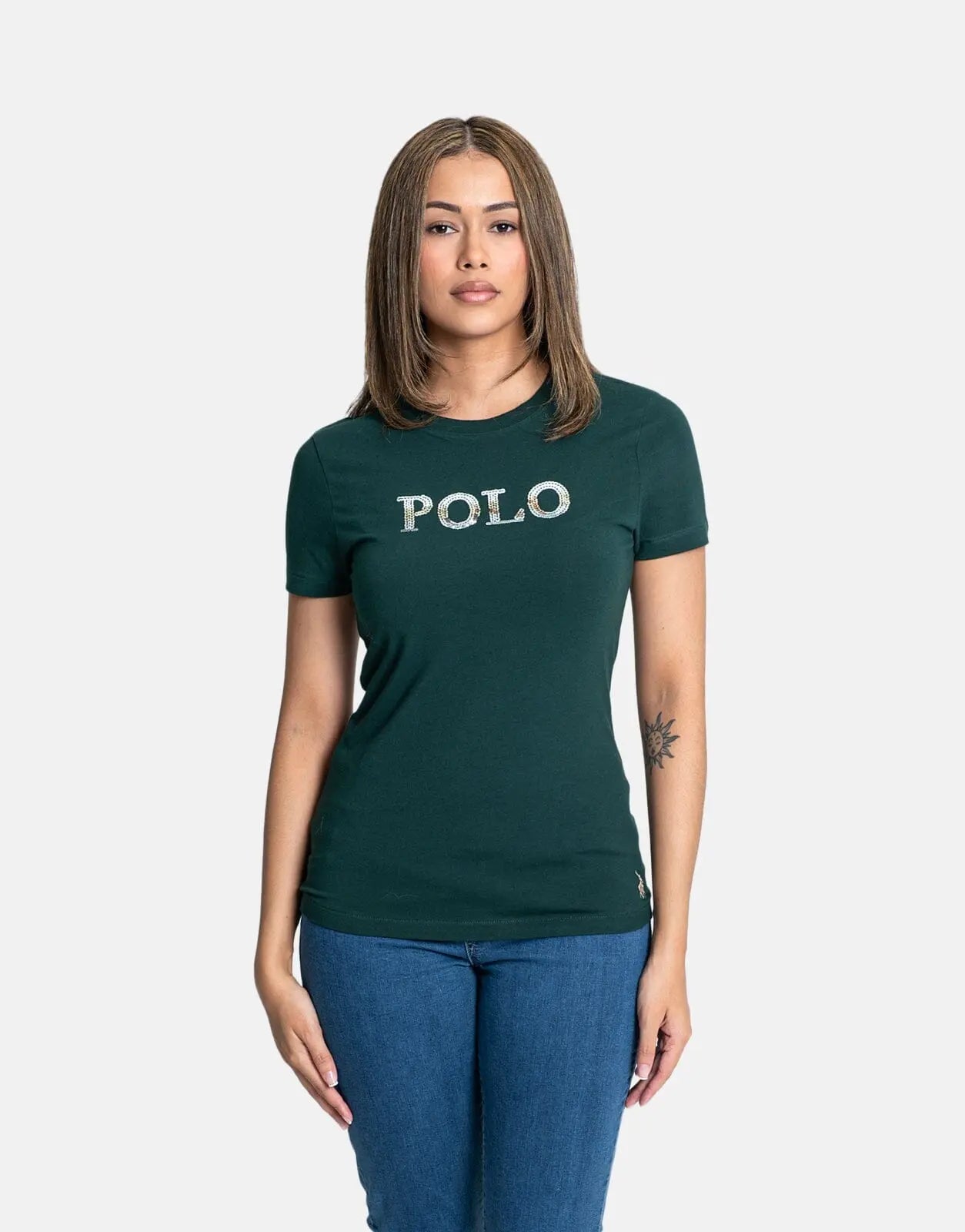 Polo Mbali Sequin Bottle Green T-Shirt - Subwear
