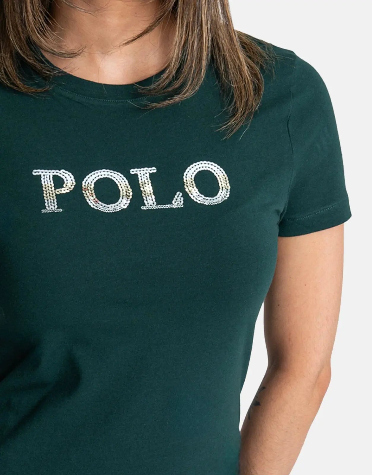 Polo Mbali Sequin Bottle Green T-Shirt - Subwear