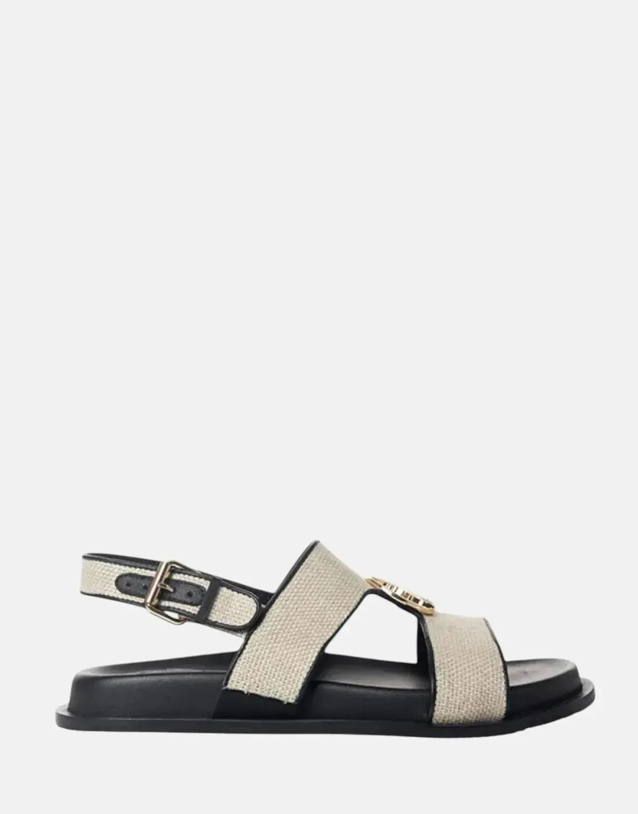 Polo Moulded Trim Leather Sandal - Off White - Subwear