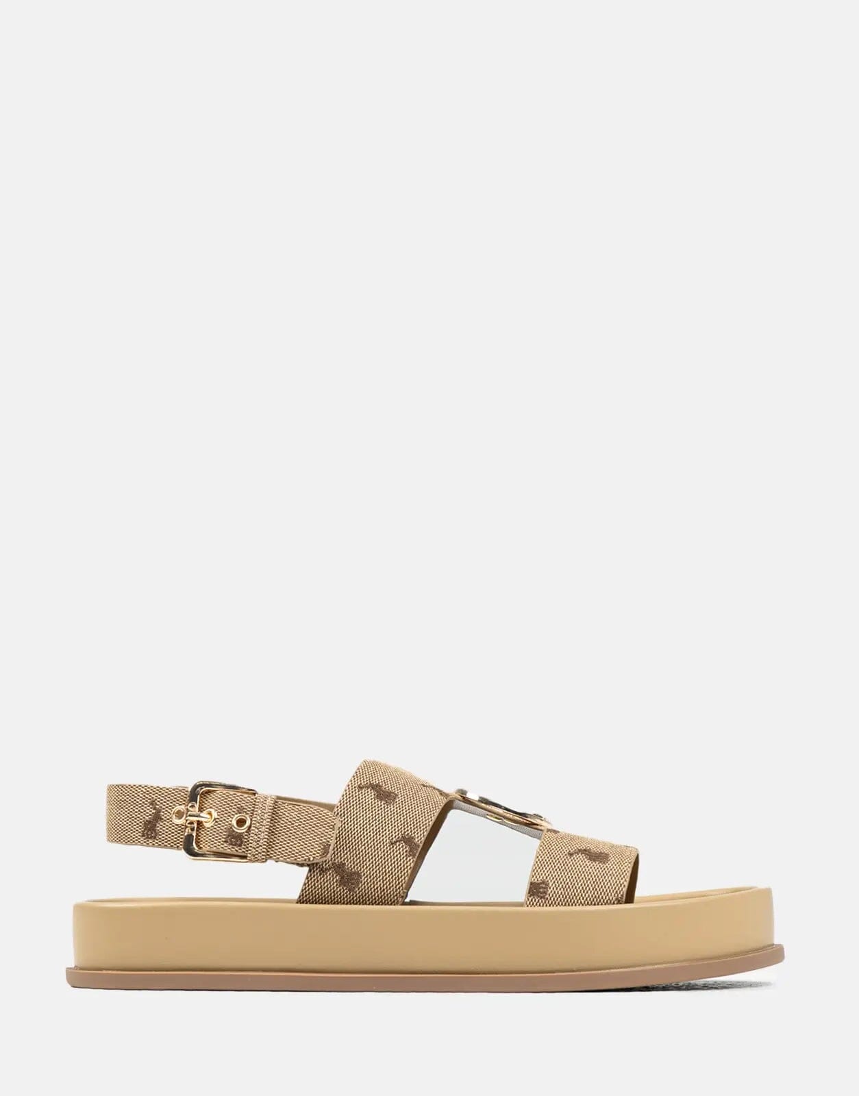Polo Jacquard Moulded Trim Stone Sandals - Subwear