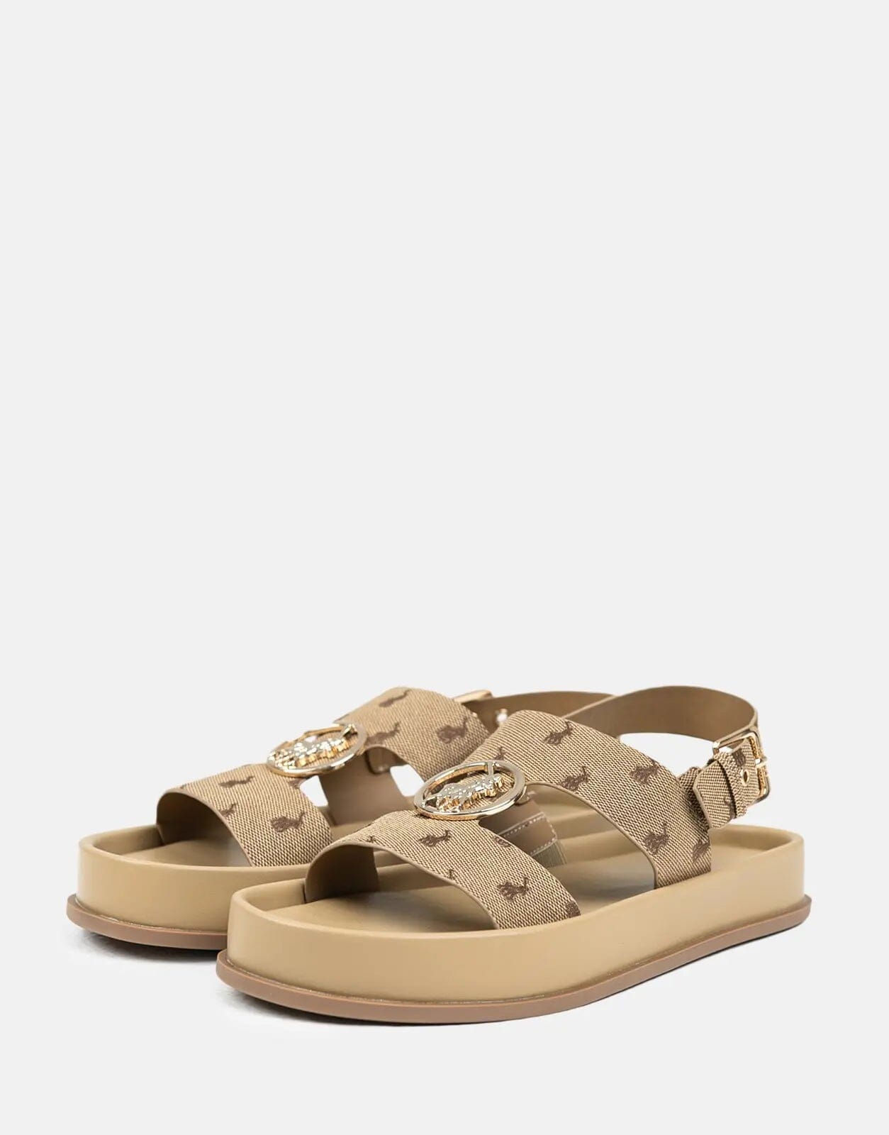 Polo Jacquard Moulded Trim Stone Sandals - Subwear