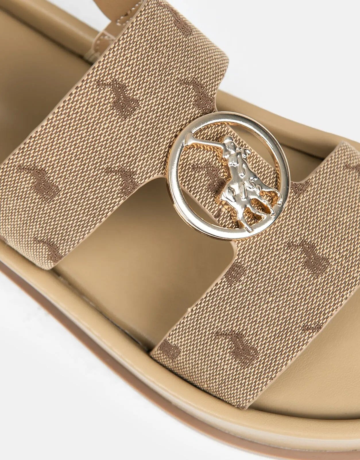 Polo Jacquard Moulded Trim Stone Sandals - Subwear
