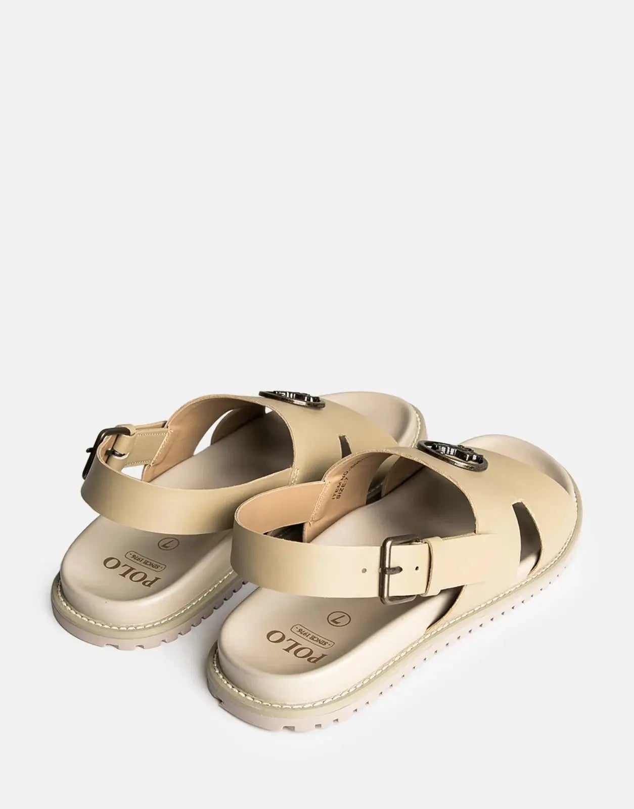 Polo Moulded Trim Taupe Mens Sandals Polo