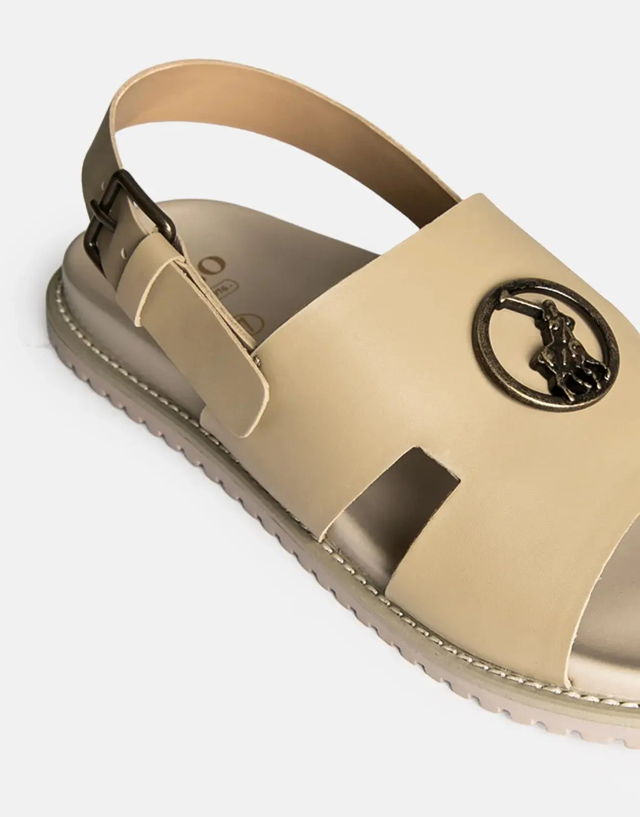 Polo Moulded Trim Taupe Mens Sandals Polo