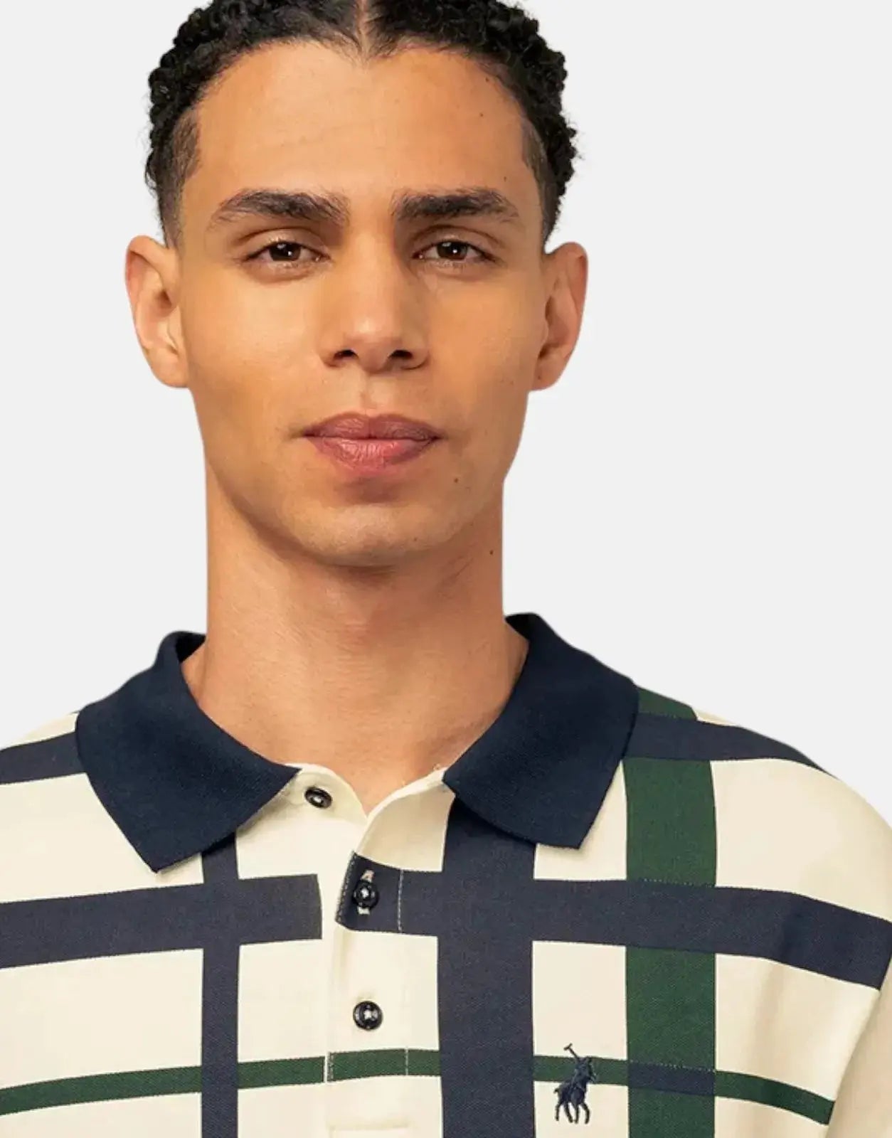 Polo Printed Check White Golfer - Subwear