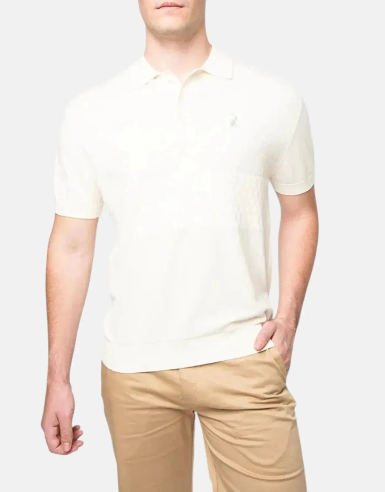 Polo Textured Knitted Off White Golfer - Subwear