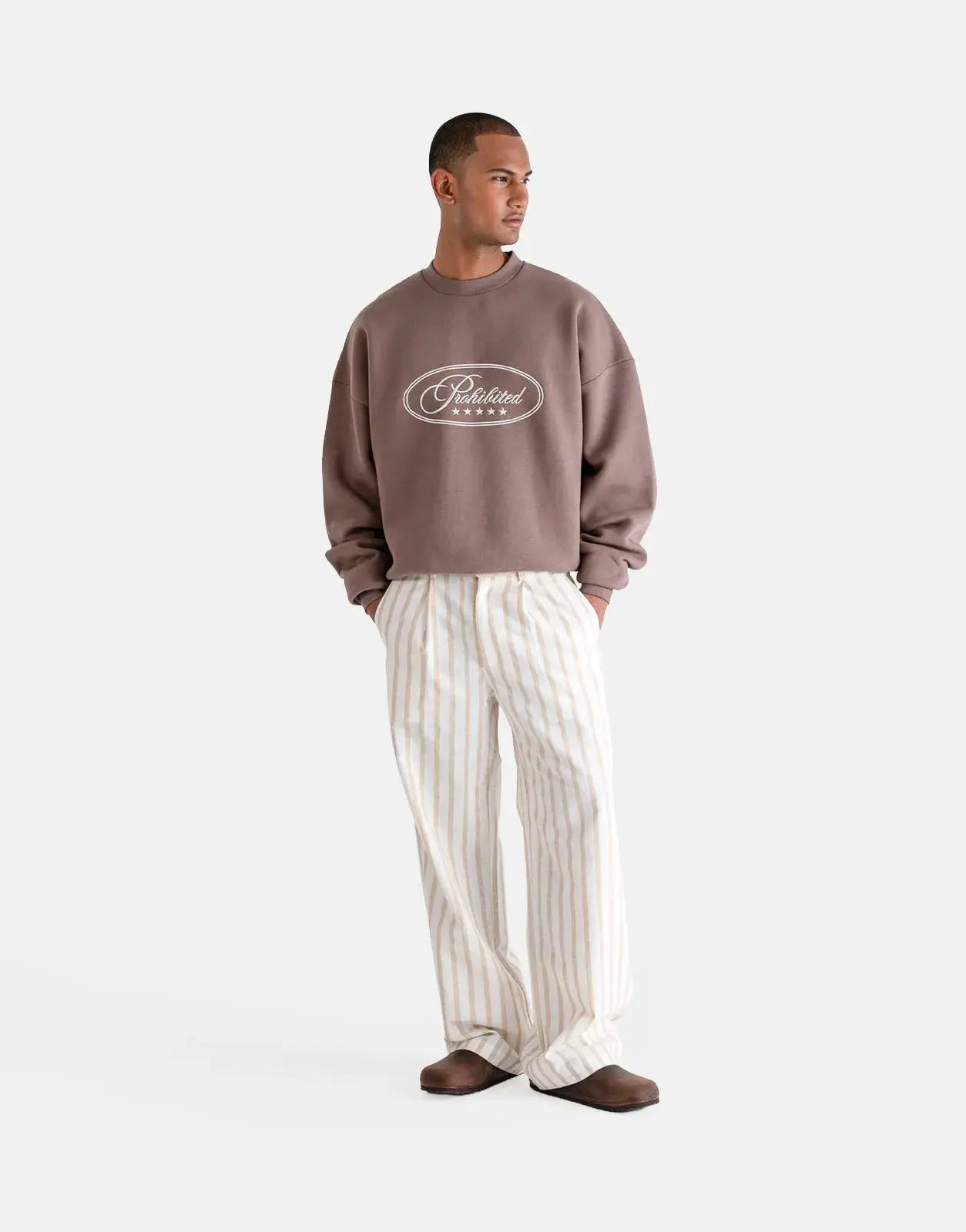 Prohibited Five Star Grey Crew Neck - Subwear