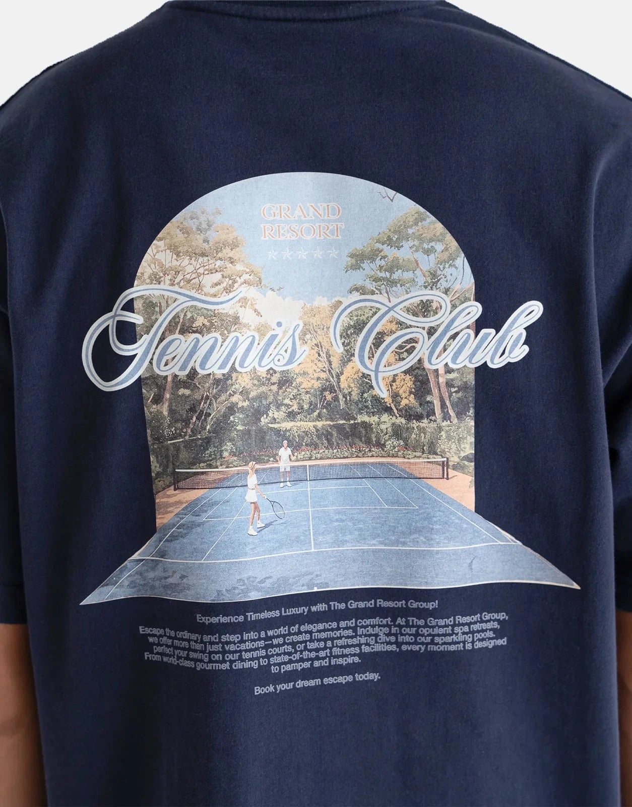 Prohibited Grand Match Tennis Navy T-Shirt - Subwear