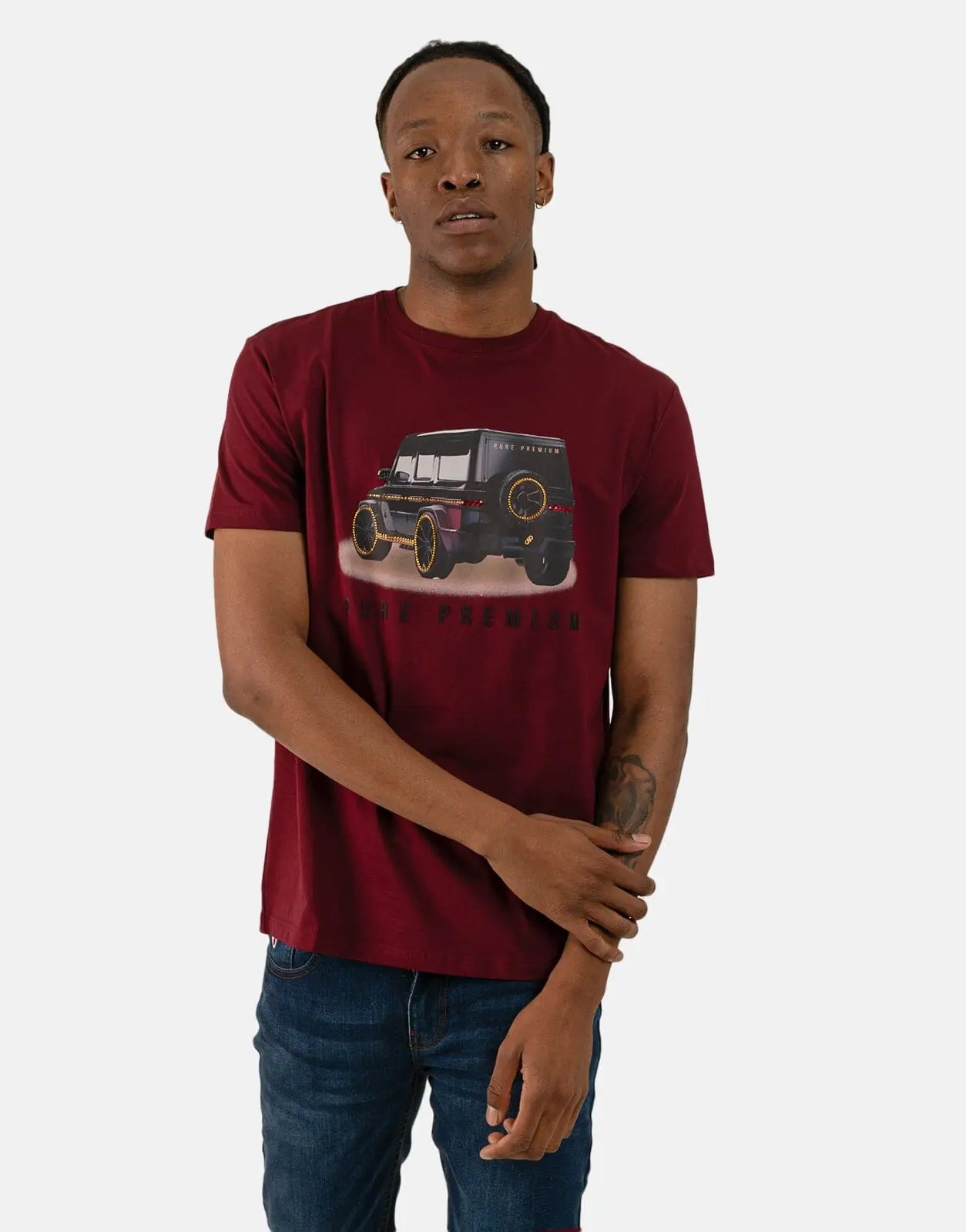 Pure Premium Carro Burgandy T-Shirt - Subwear