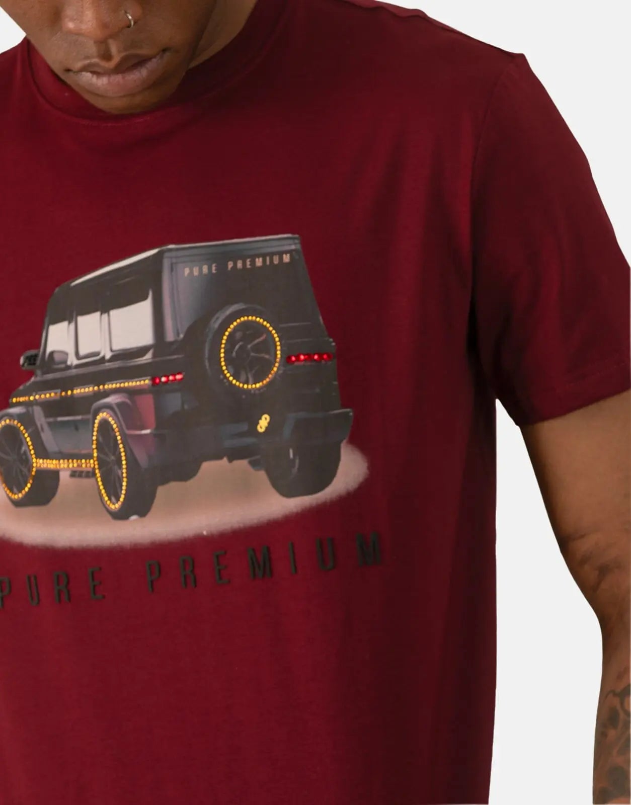Pure Premium Carro Burgandy T-Shirt - Subwear