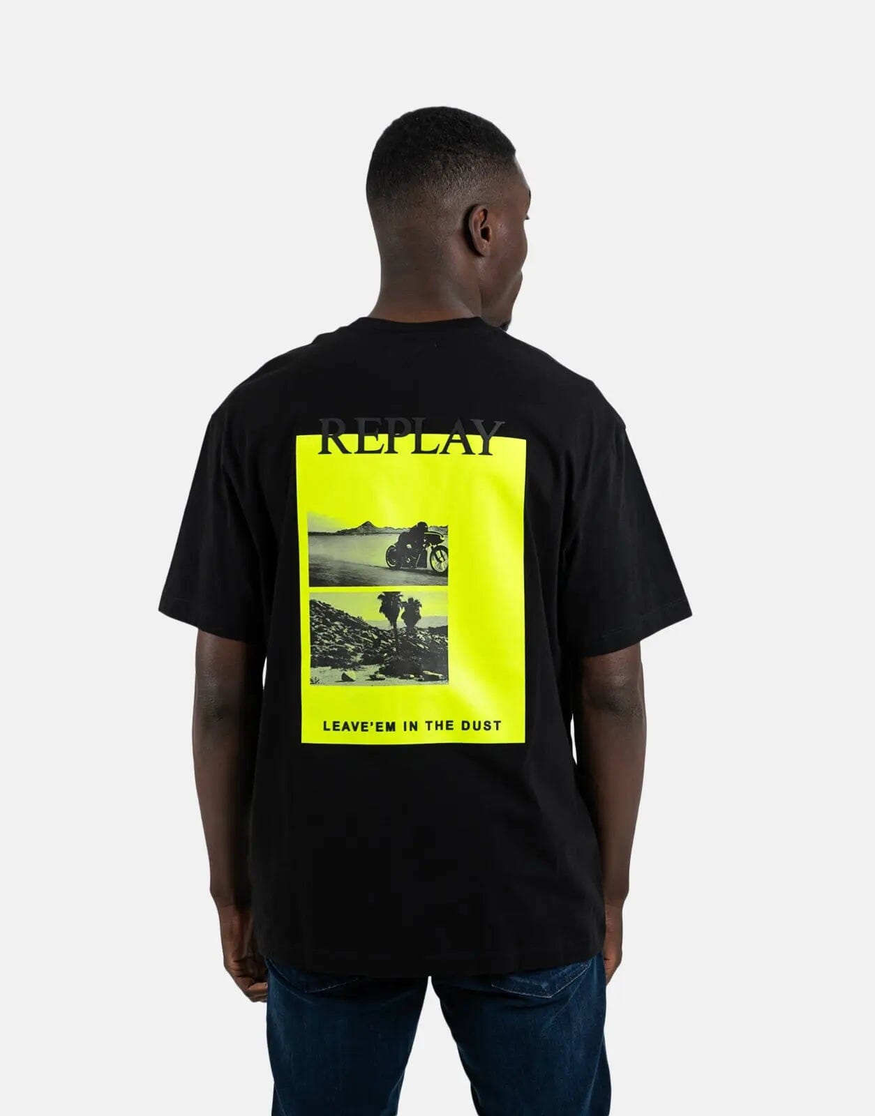 Replay Back Photo Print Black T-Shirt - Subwear