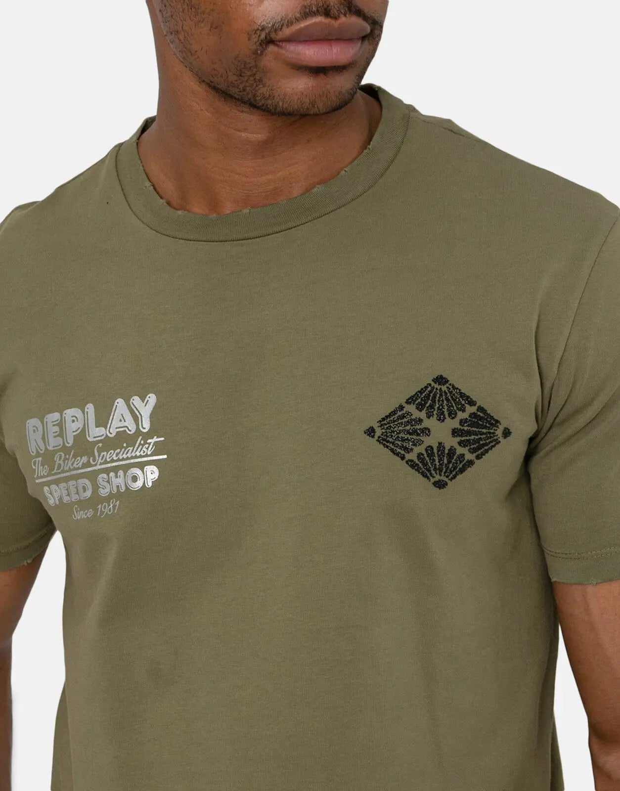 Replay Biker Print T-Shirt - Subwear