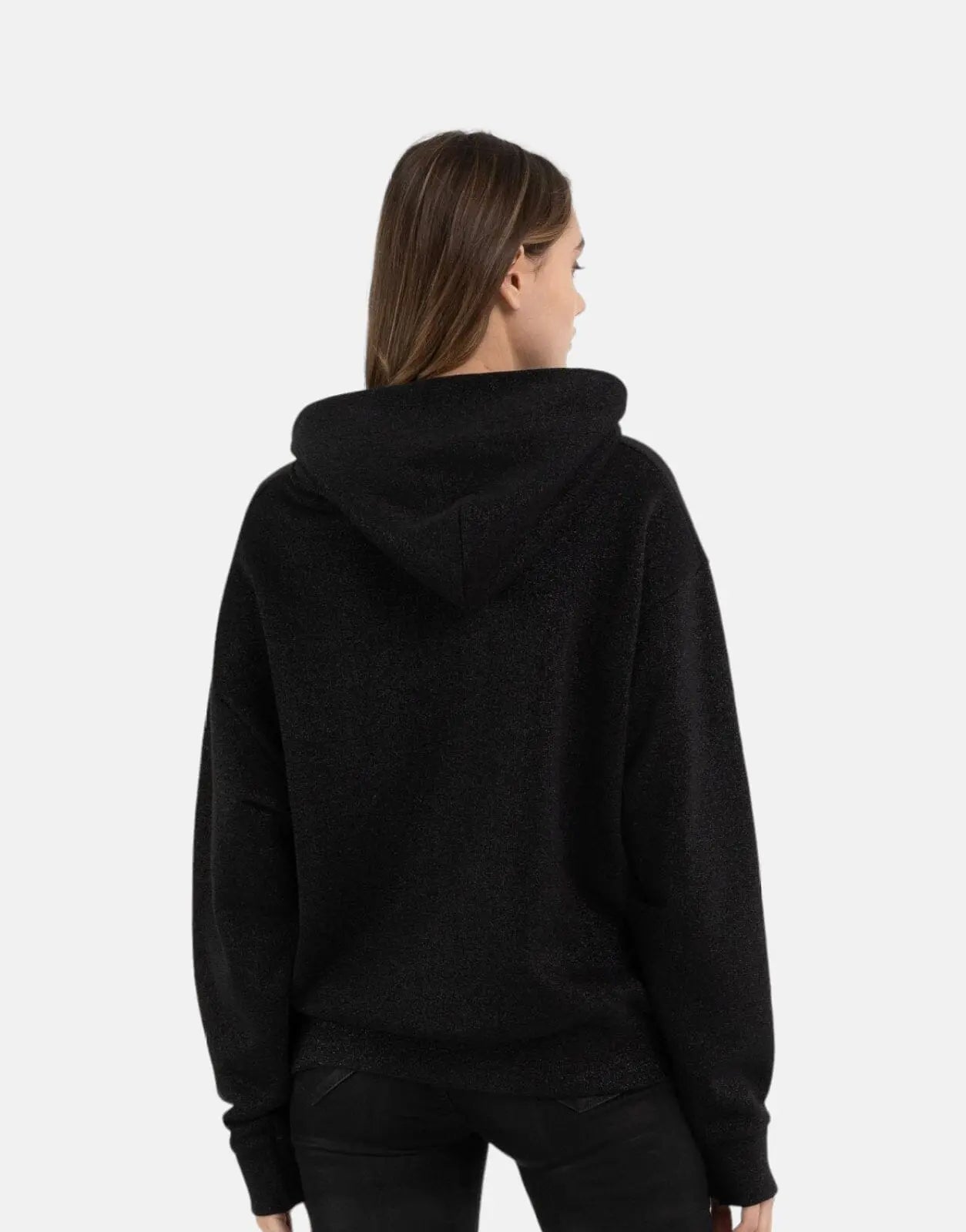 Replay Bling Hooded Black Sweatshirt - Subwear