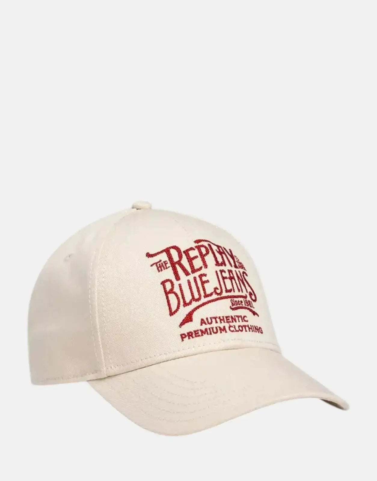 Replay Blue Jeans Embroided White Smoke Cap - Subwear