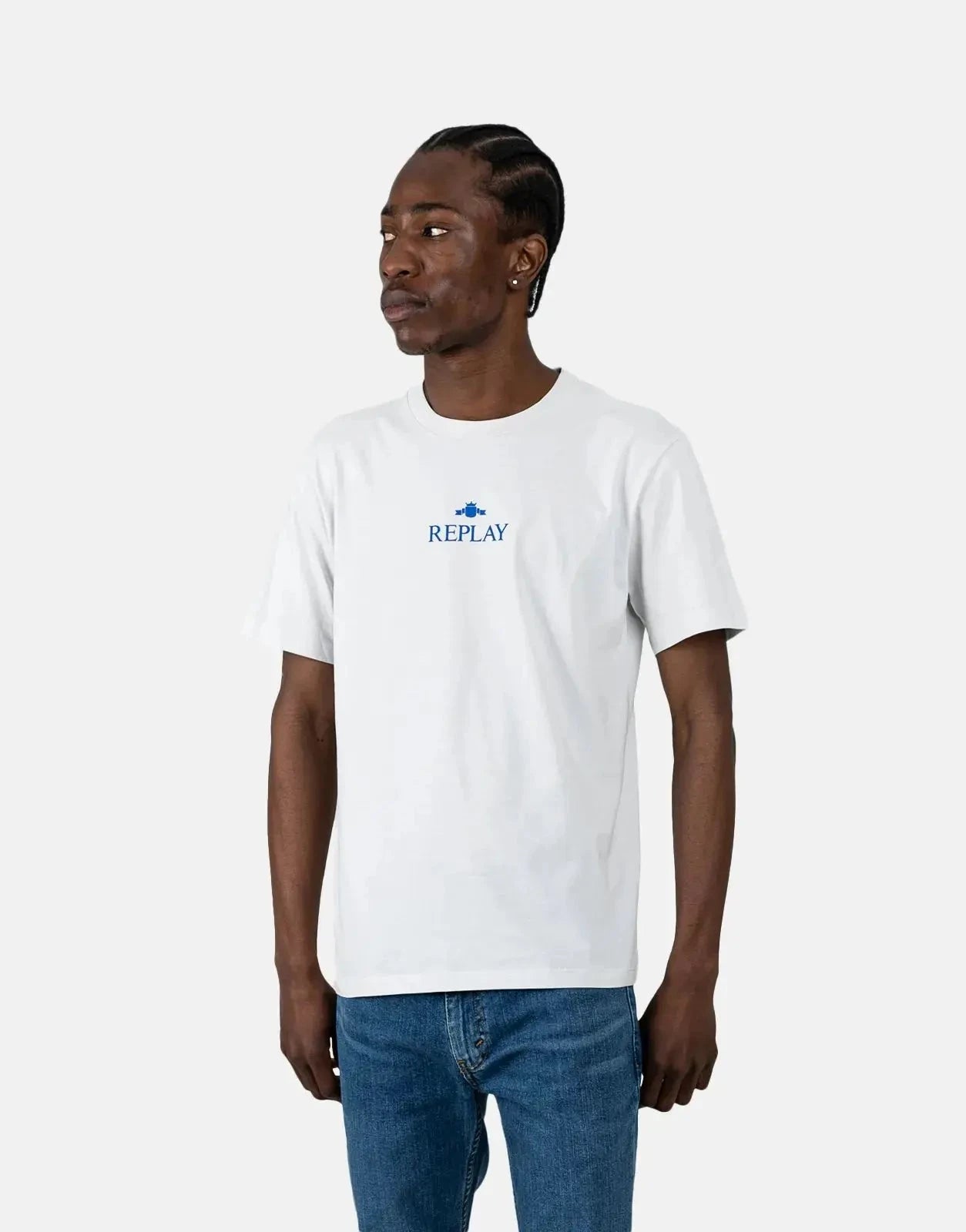 Replay Centre Chest Badge White T-Shirt - Subwear