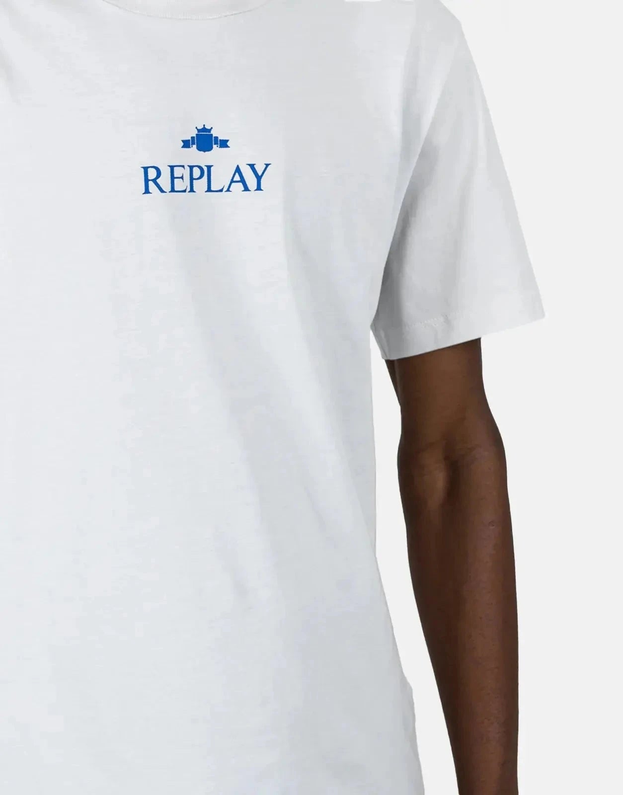 Replay Centre Chest Badge White T-Shirt - Subwear