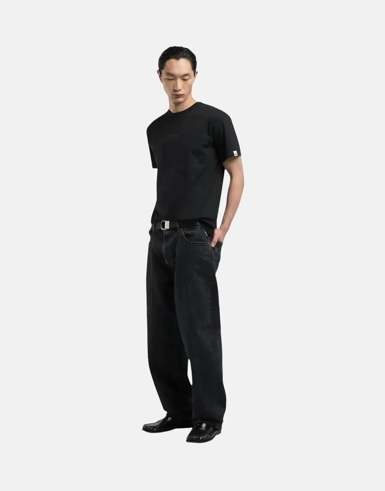 Replay Center Rubber Logo Black T-Shirt - Subwear