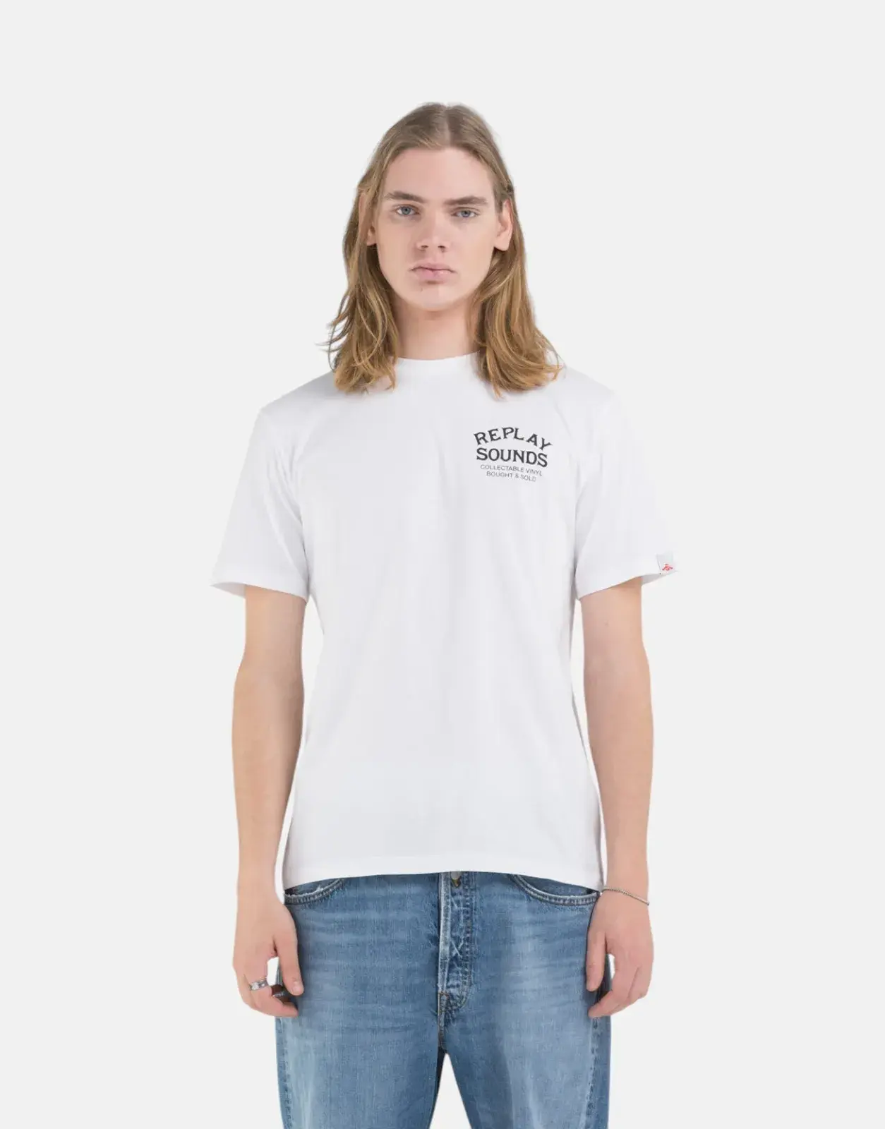 Replay Collectible Vinyl Side Print Regular White T-Shirt - Subwear