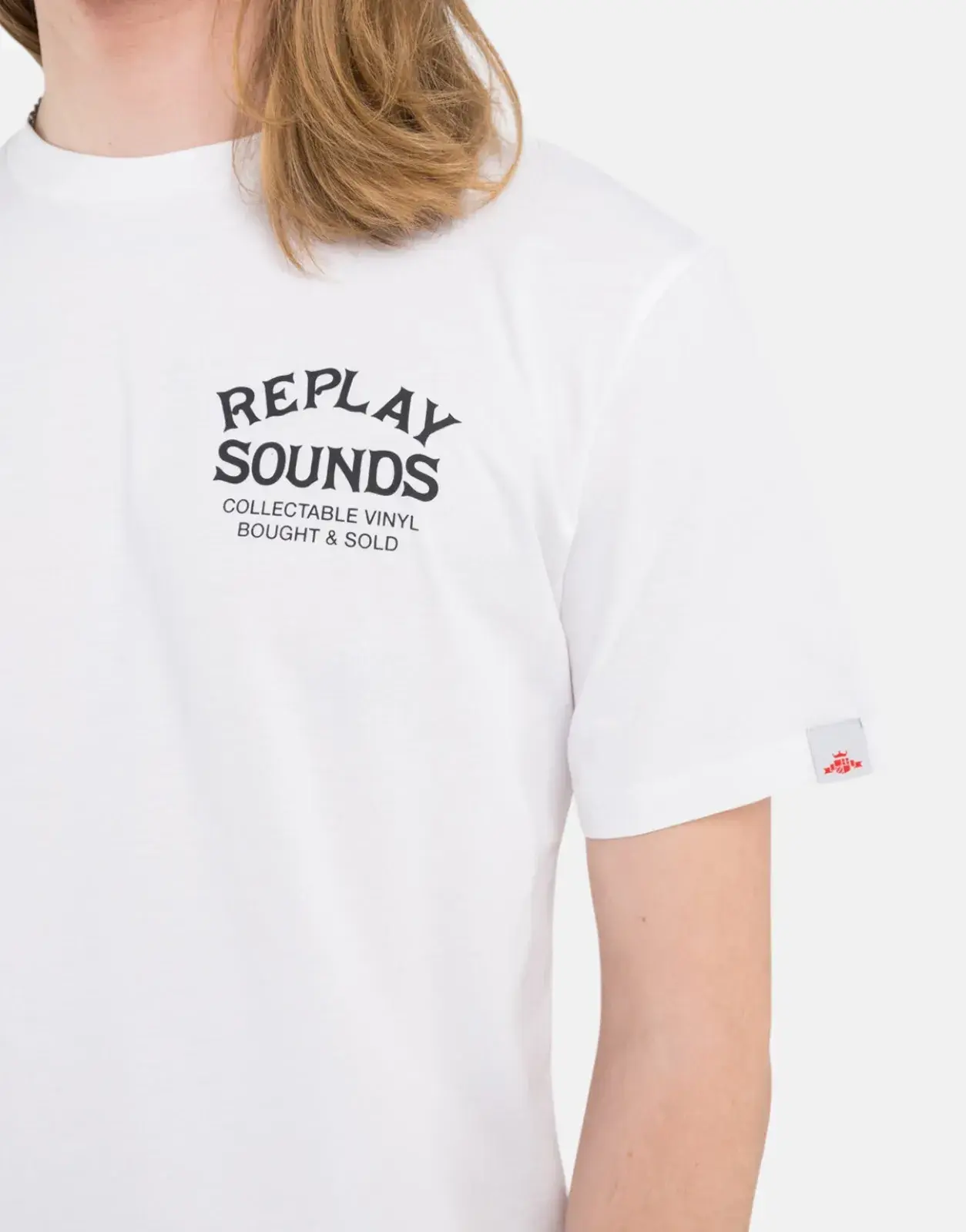 Replay Collectible Vinyl Side Print Regular White T-Shirt - Subwear