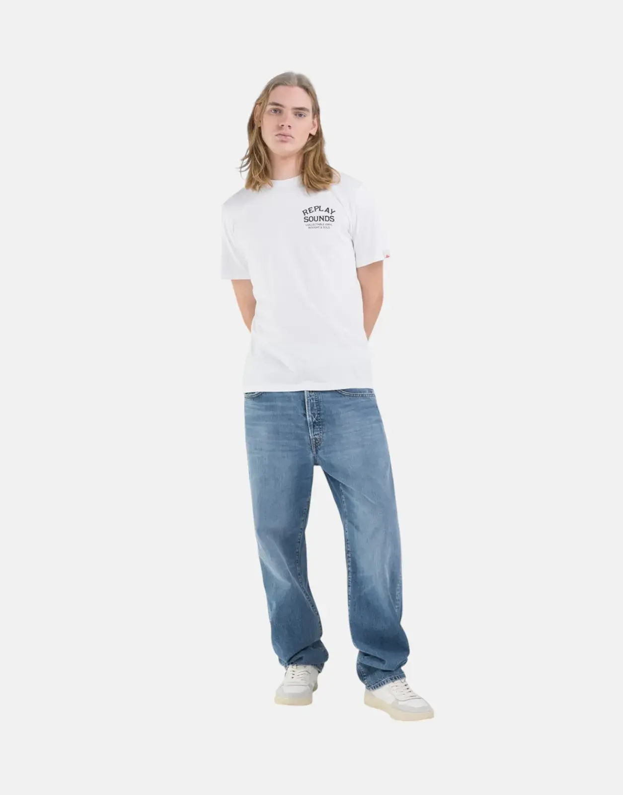 Replay Collectible Vinyl Side Print Regular White T-Shirt - Subwear