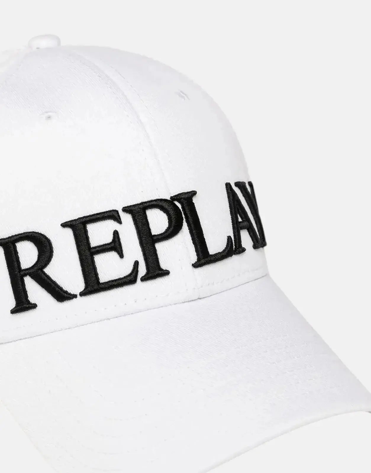 Replay Embroided Large Logo Optical White Cap - Subwear