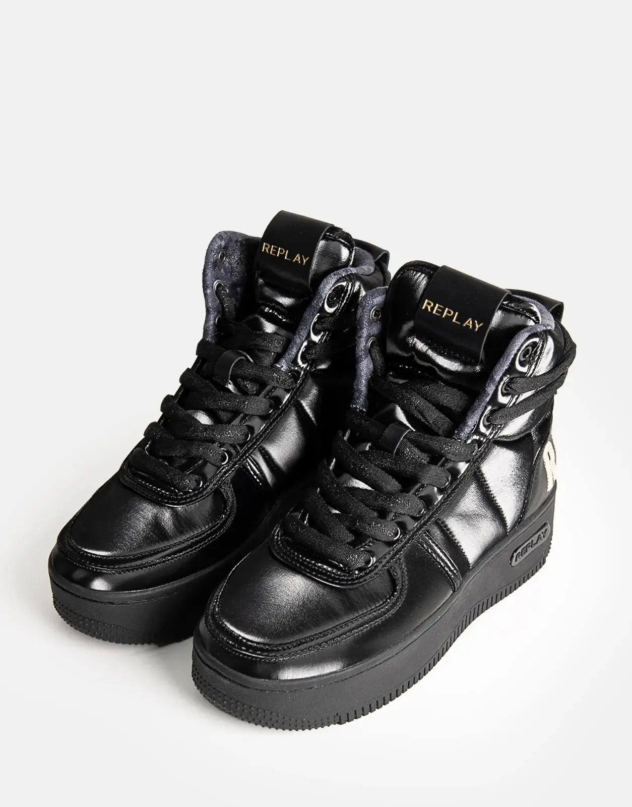Replay Epic High Stand Out Black Sneakers - Subwear
