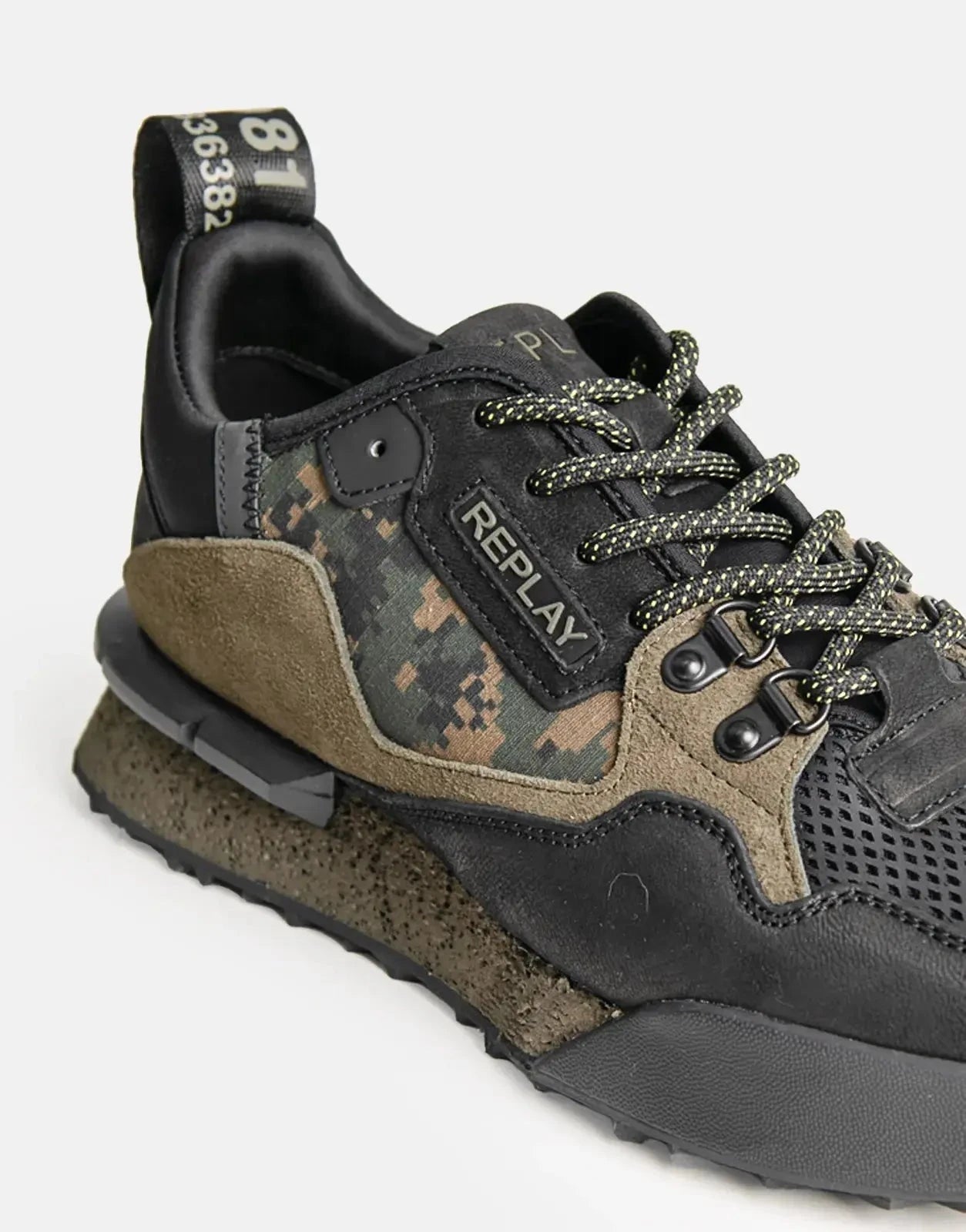 Replay Field Speed Camo Black/Mil Green Sneakers - Subwear