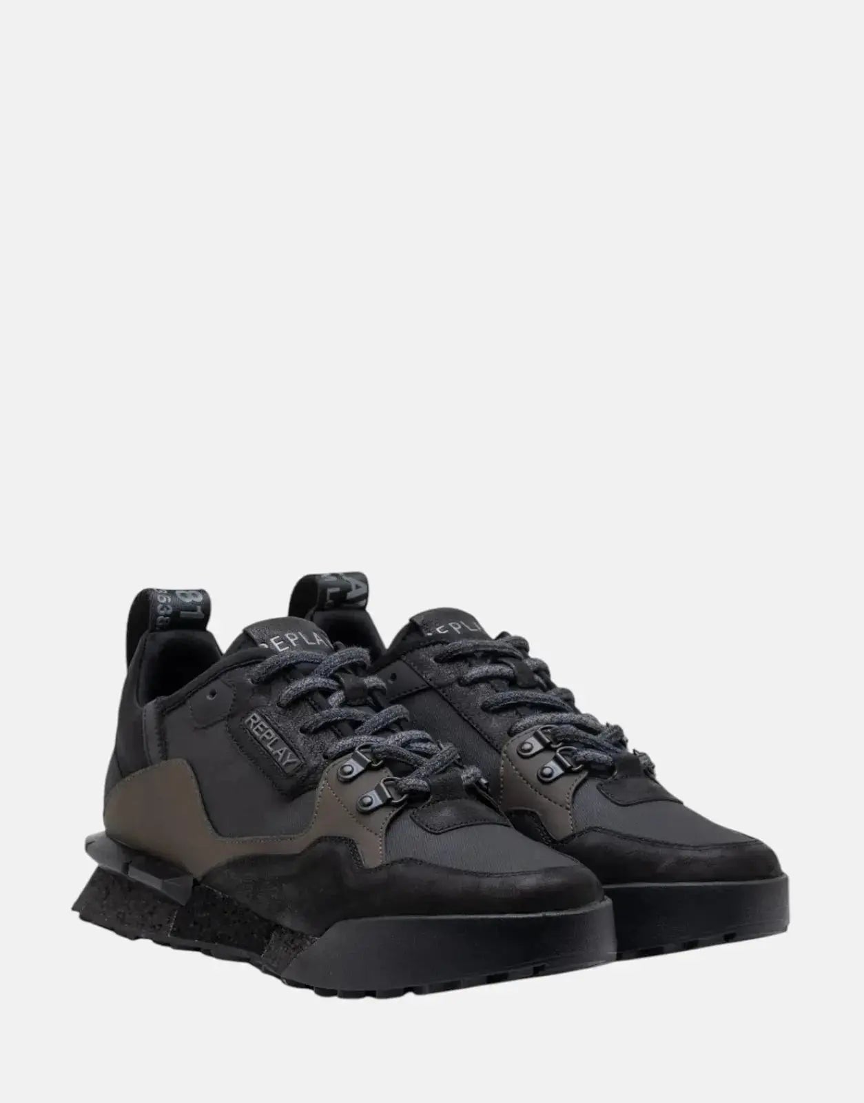 Replay Field Speed Raw Sneaker Black/Dk Grey - Subwear