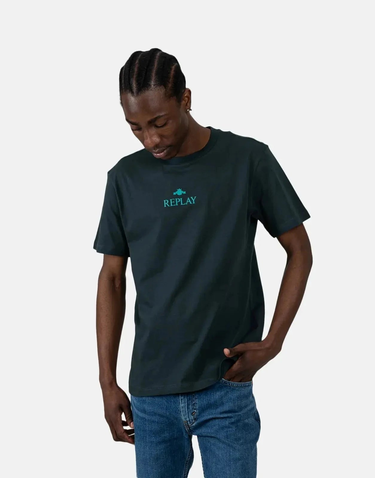 Replay Centre Chest Badge Logo T-Shirt - Subwear