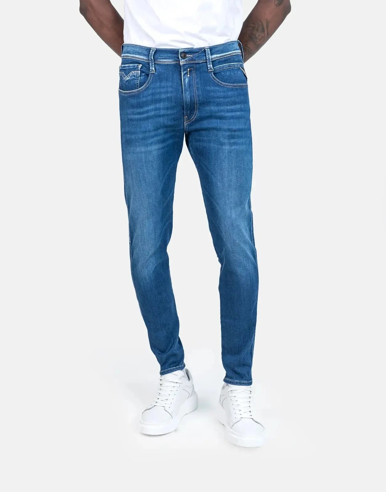 Replay Hyperflex Eco Plus Mid Blue Jeans - Subwear
